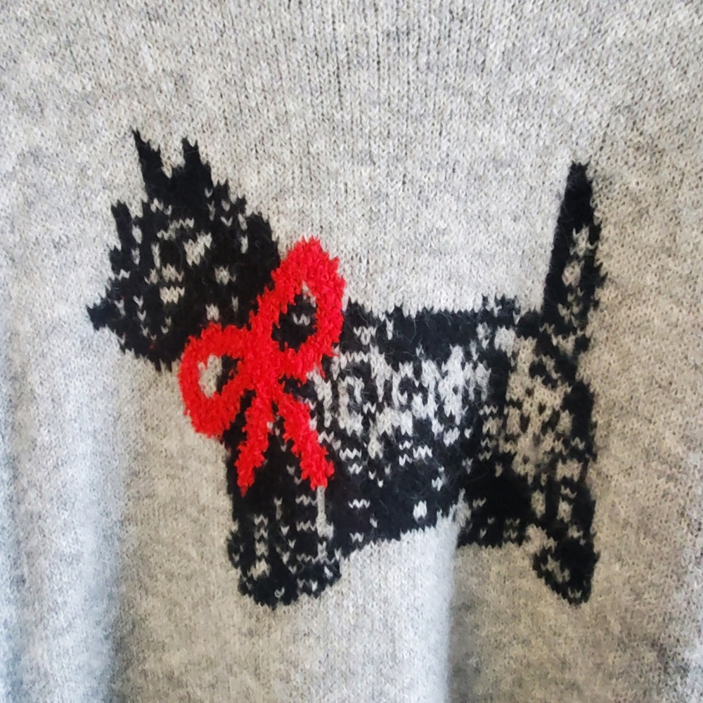 Cupcakes And Cashmere Nwt Gray Scottie Dog Sweater. 2X. - Picture 2 of 7